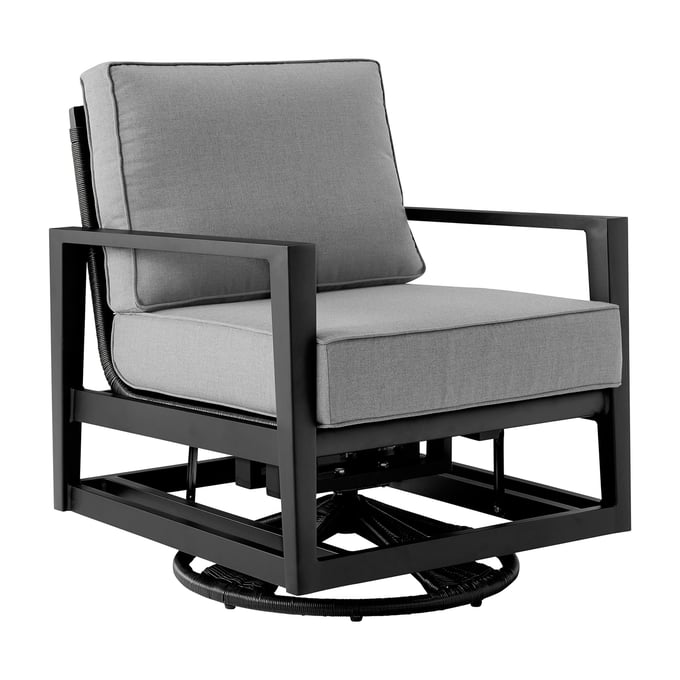 Luxur Living Bhagwati Dark Gray Outdoor Glider Chair LUX-LCODCMCHBL