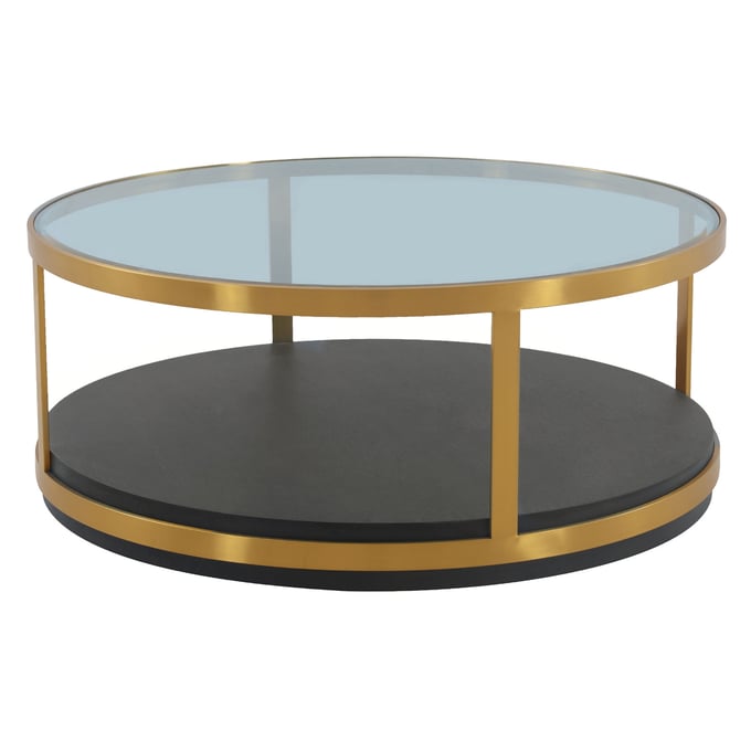 Luxur Living Dagadparwa Walnut Coffee Table LUX-LCOPCOBRGLD