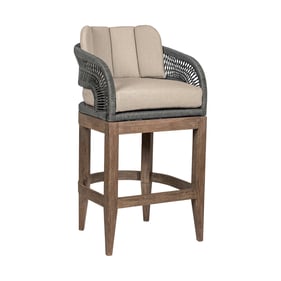 Luxur Living Hayatpur Taupe Gray Brown Outdoor Patio 26 Inch Counter Stool