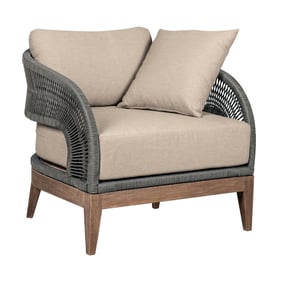 Luxur Living Hayatpur Taupe Gray Brown Outdoor Patio Chair