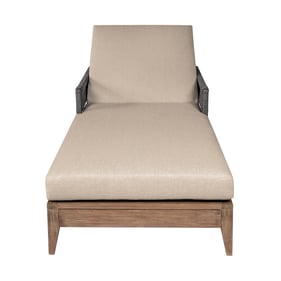 Luxur Living Hayatpur Taupe Gray Brown Outdoor Patio Chaise Lounge Chair