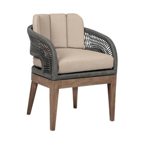 Luxur Living Hayatpur Taupe Gray Brown Outdoor Patio Dining Chair