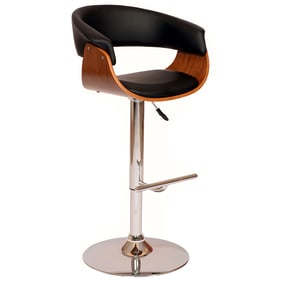 Luxur Living Hiwarkhed Black Swivel Bar Stool