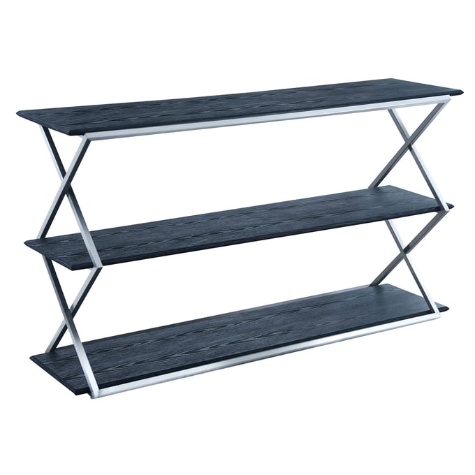 Luxur Living Kharwad Black 3 Tier Console Table LUX-LCPDCNBLBS