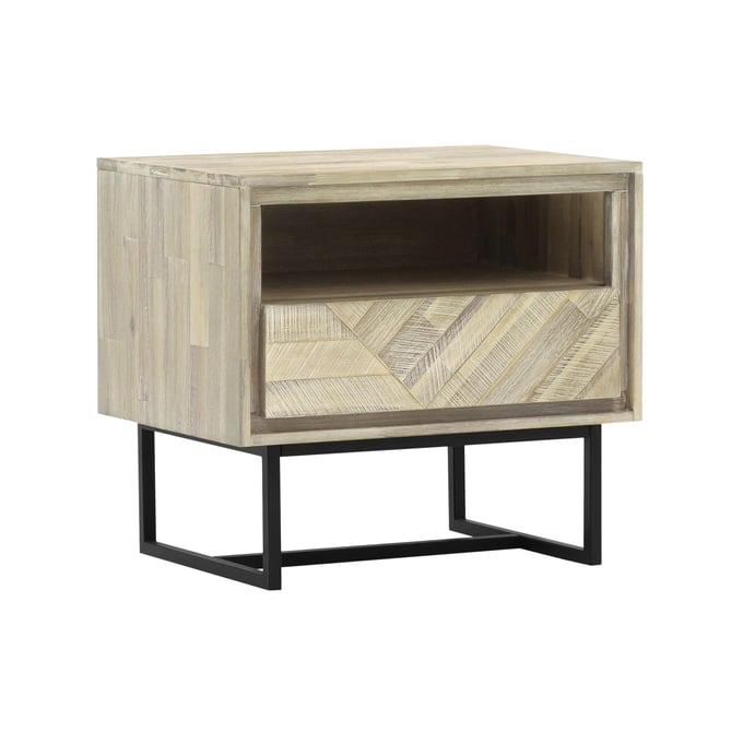 Luxur Living Incha Natural Drawer Nightstand LUX-LCPELANAT