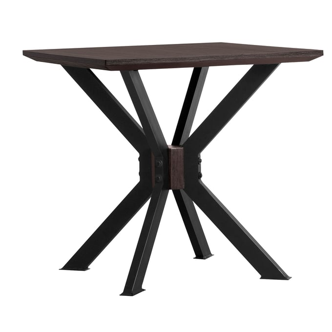 Luxur Living Jalgaon Coffee Bean Brush Natural Black End Table LUX-LCPILAAC