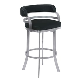 Luxur Living Janorimail Black 26 Inch Counter Height Stool