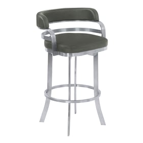 Luxur Living Janorimail Gray 26 Inch Swivel Counter Height Stool