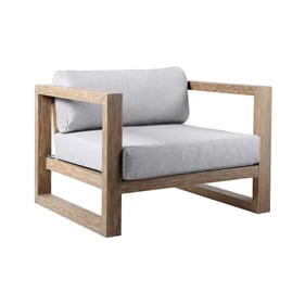 Luxur Living Hiwara Light Grey Teak Outdoor Lounge Chair