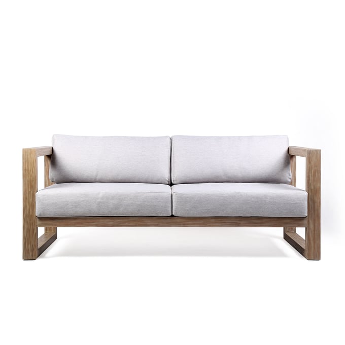 Luxur Living Hiwara Light Grey Teak Outdoor Sofa LUX-LCPRSOLALT