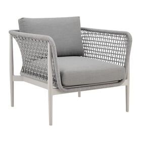 Luxur Living Jogalkhed Light Gray Outdoor Patio Arm Chair