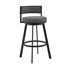 Luxur Living Kadoli Gray 26 Inch Swivel Bar Stool