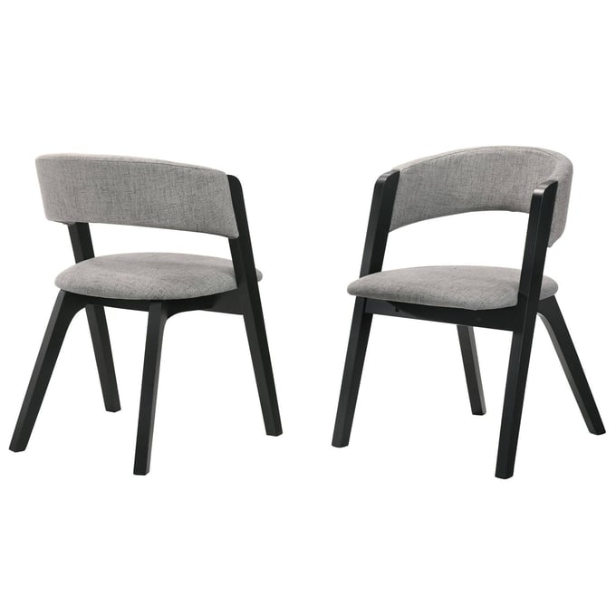 2 Luxur Living Kadoshi Gray Dining Chairs LUX-LCRWSIGRBL