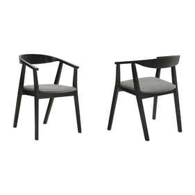 2 Luxur Living Kalanbi Black Charcoal Dining Chairs