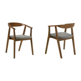 2 Luxur Living Kalanbi Brown Charcoal Dining Chairs