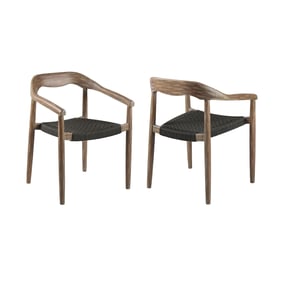 2 Luxur Living Kalburga Charcoal Indoor Outdoor Dining Chairs