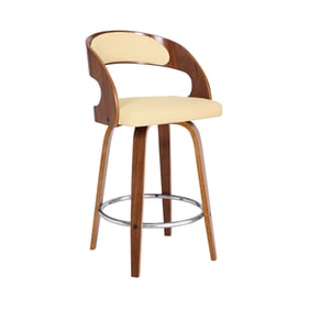 Luxur Living Kanadi Cream 26 Inch Counter Height Bar Stool