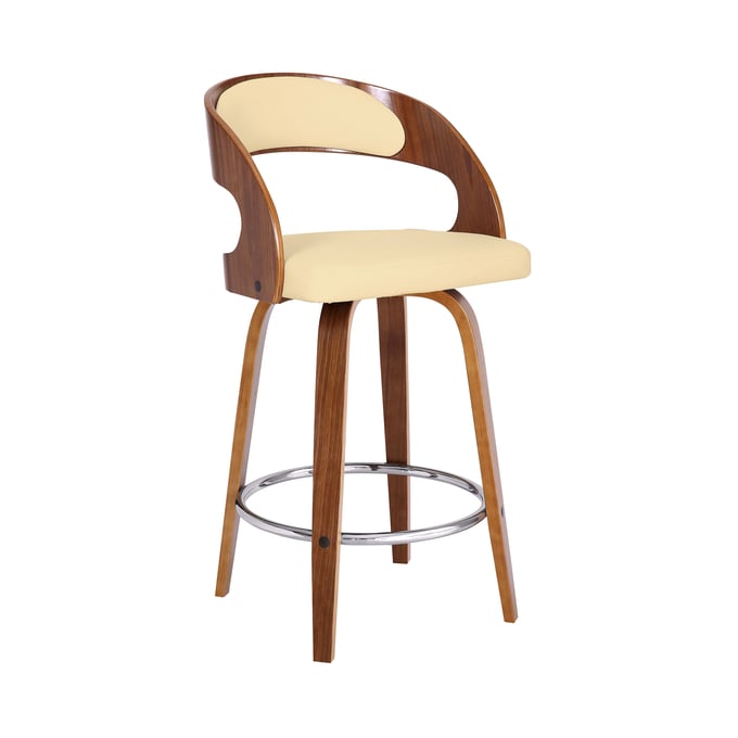 Luxur Living Kanadi Cream 26 Inch Counter Height Bar Stool LUX-LCSHBACRWA26