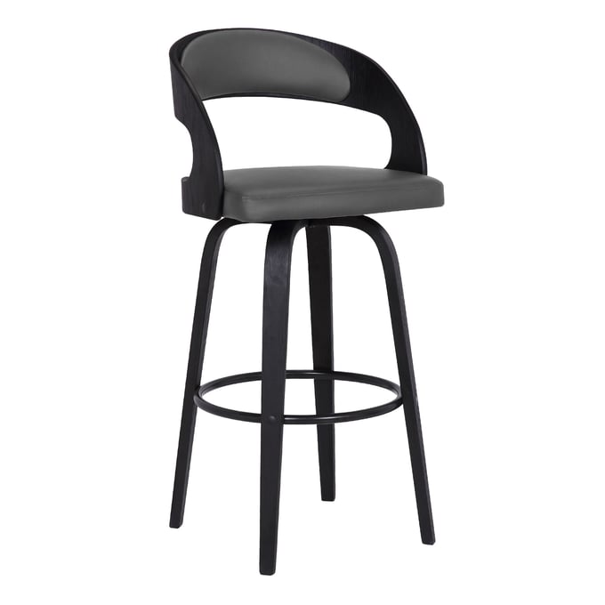 Luxur Living Kanadi Gray 30 Inch Bar Height Stool LUX-LCSHBAGRBL30