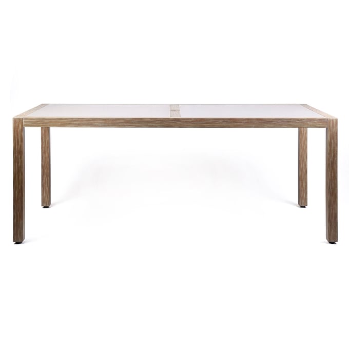 Luxur Living Kandli Grey Teak Outdoor Dining Table LUX-LCSIDIEUC