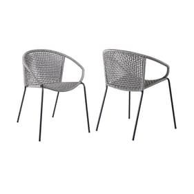 2 Luxur Living Kaotha Gray Indoor Outdoor Dining Chairs