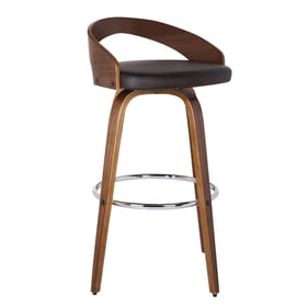 Luxur Living Karanjala Brown 26 Inch Counter Height Swivel Bar Stool