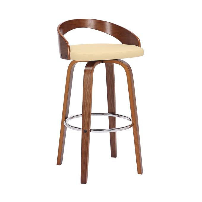 Luxur Living Karanjala White 30 Inch Bar Height Stool LUX-LCSOBACRWA30