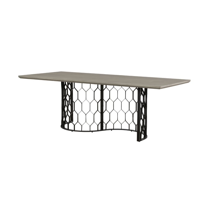 Luxur Living Kapadsingi Concrete Black Dining Table LUX-LCSODICCGR