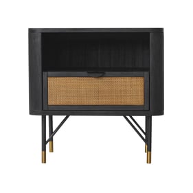 Luxur Living Kalegaon Black Nightstand