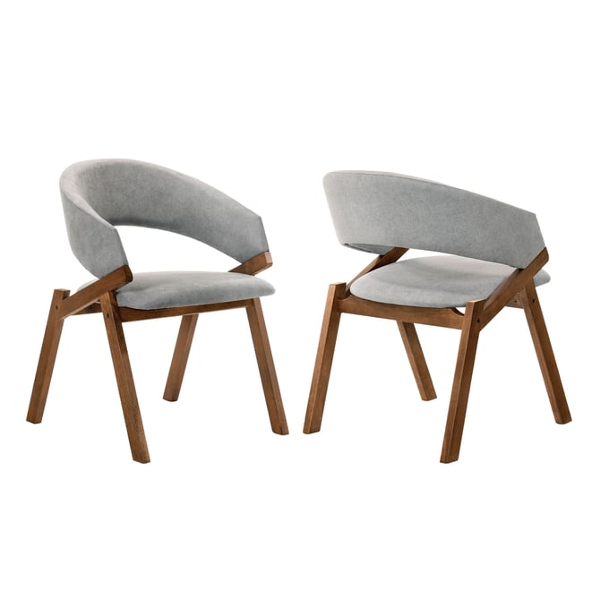 2 Luxur Living Kastkhed Gray Dining Side Chairs LUX-LCTASIGRWA