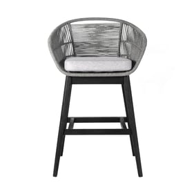 Luxur Living Kawhala Black Gray Outdoor Bar Height Stool