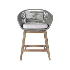 Luxur Living Kawhala Light Eucalyptus Gray Outdoor Counter Height Stool