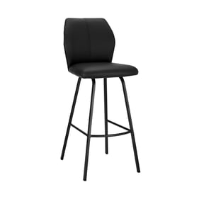 Luxur Living Kasura Black Faux Leather 26 Inch Counter Stool