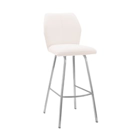 Luxur Living Kasura White 26 Inch Counter Stool