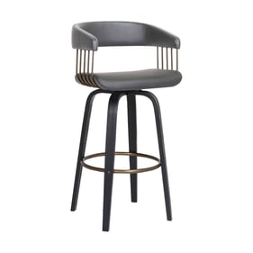 Luxur Living Kaudgaon Grey 30.5 Inch Swivel Bar Stool