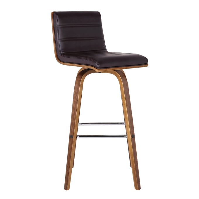 Luxur Living Khandala Brown 26 Inch Counter Height Swivel Stool LUX-LCVIBABRWA26