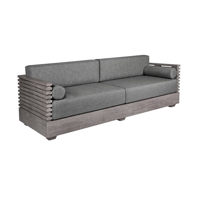 Luxur Living Khaparwadi Gray Outdoor Patio Sofa LUX-LCVISOEUCGRY