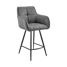 Luxur Living Khakata Charcoal 30 Inch Bar Height Stool