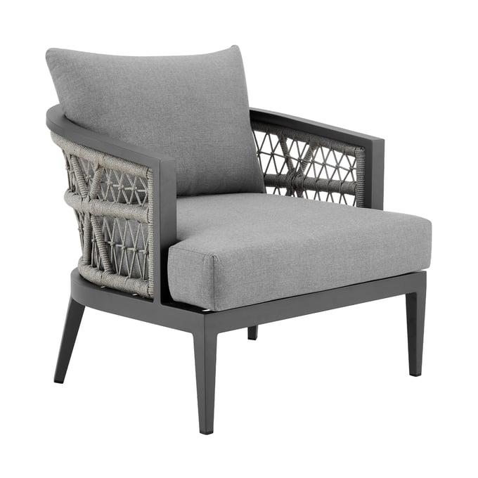 Luxur Living Khetri Earl Gray Outdoor Patio Arm Chair LUX-LCZECHGRY