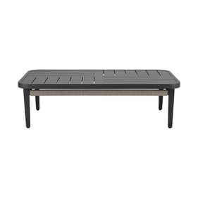 Luxur Living Khetri Dark Gray Rectangular Outdoor Coffee Table