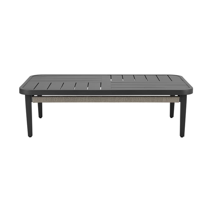 Luxur Living Khetri Dark Gray Rectangular Outdoor Coffee Table LUX-LCZECOGRY