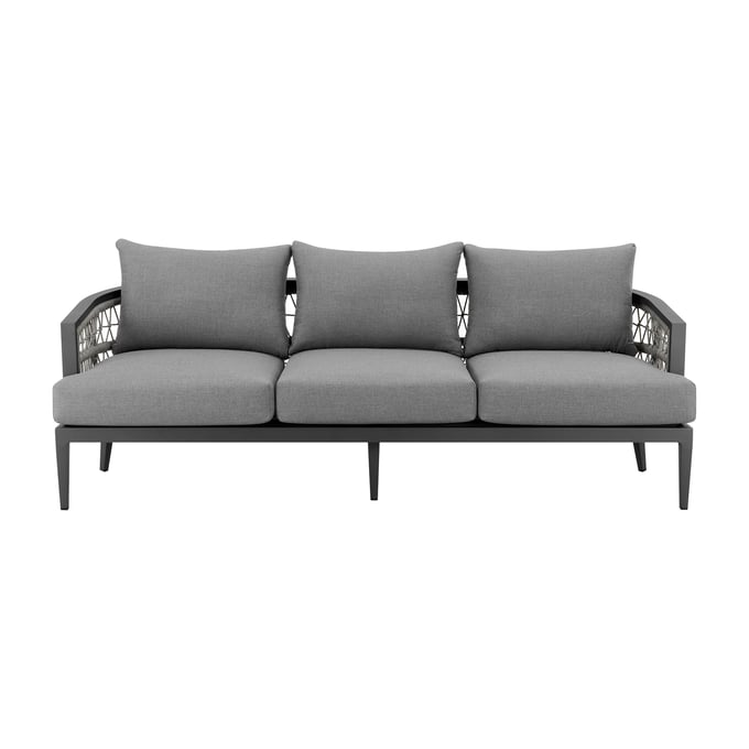 Luxur Living Khetri Earl Gray Outdoor Patio Sofa LUX-LCZESOGRY