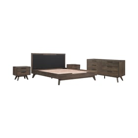 Luxur Living Anjanwada Dark Brown 4pc King Bedroom Set