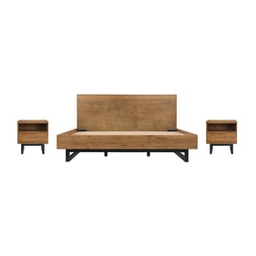 Luxur Living Agaskhed Brown 3pc King Bedroom Set