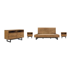 Luxur Living Agaskhed Brown 4pc King Bedroom Set