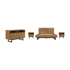 Luxur Living Agaskhed Brown 4pc Queen Bedroom Set