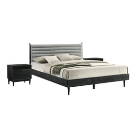 Luxur Living Anakwadi Black Gray 3pc Bedroom Set with King Bed