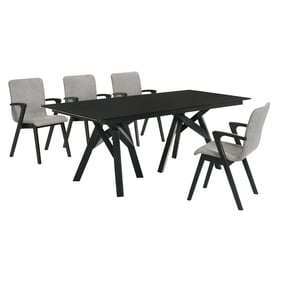 Luxur Living Bhoripgaon Gray Black 5pc Dining Set