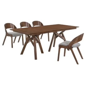 Luxur Living Bhoripgaon Gray Walnut 5pc Dining Set