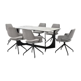 Luxur Living Channi Gray 7pc Dining Room Set